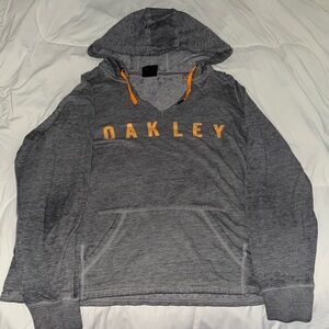 Oakley Gray and Orange Women’s Hoodie